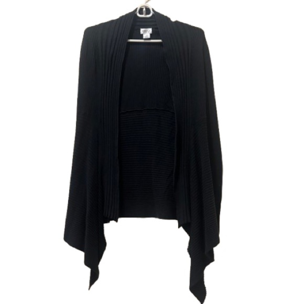 MOTHERHOOD Women Black Open Front Cardigan Draping Design | Size M | Maternity